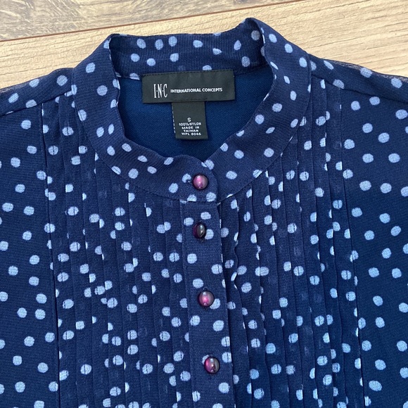 INC Polka Dot Blouse - Picture 2 of 5